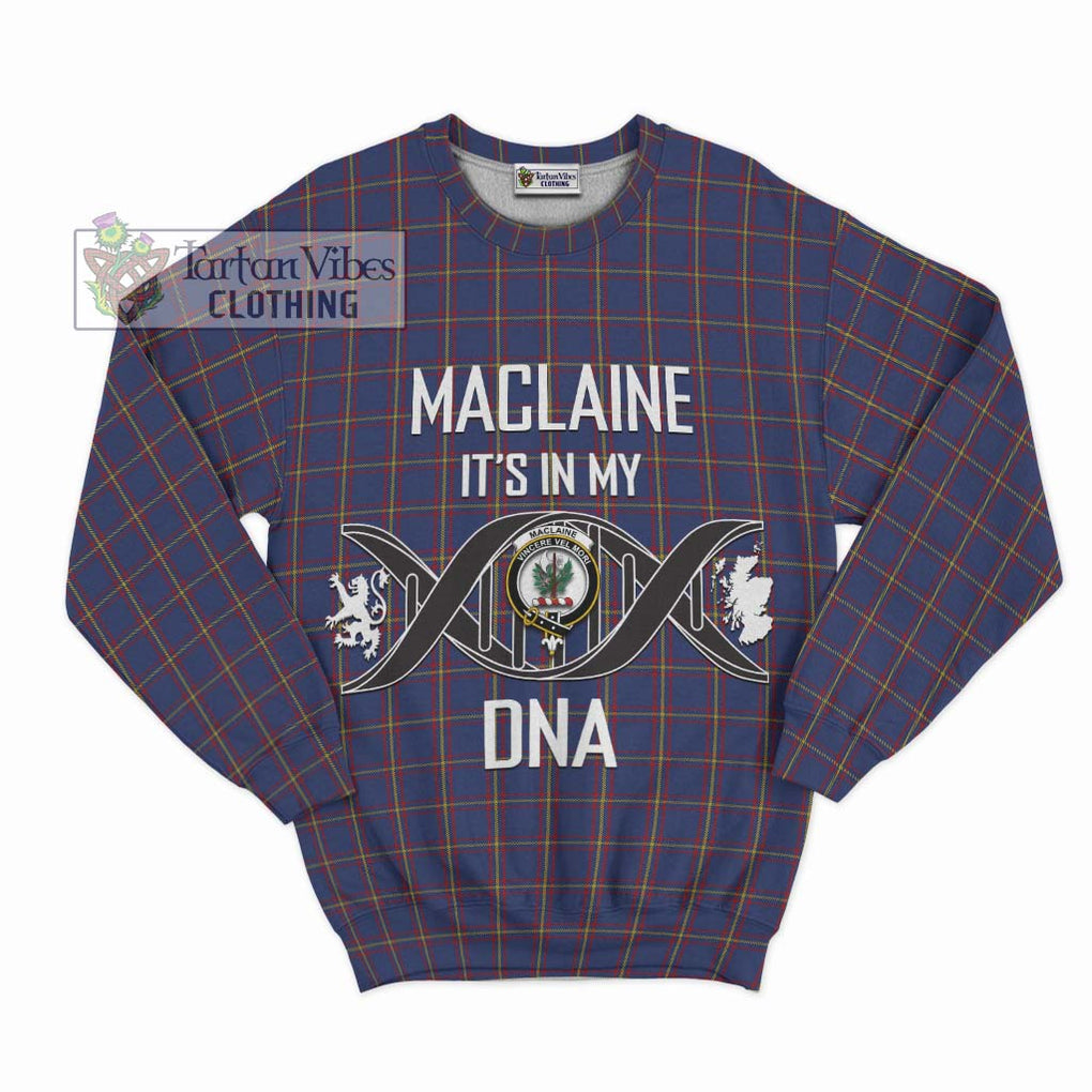 MacLaine of Lochbuie Tartan Sweatshirt with Family Crest DNA In Me Style - Tartanvibesclothing Shop