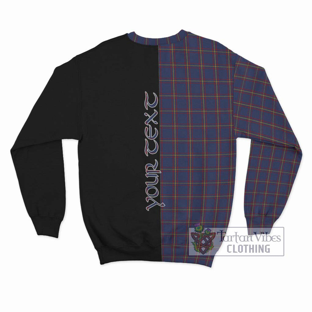 MacLaine of Lochbuie Tartan Sweatshirt with Family Crest and Half Of Me Style - Tartanvibesclothing Shop