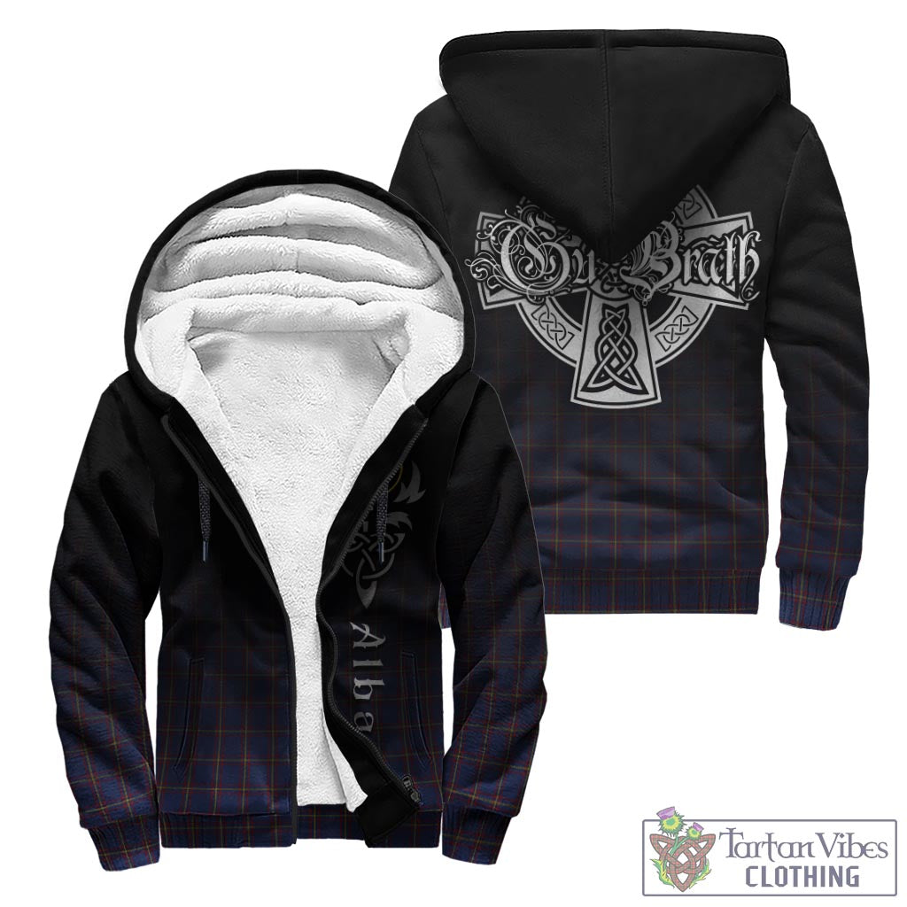 Tartan Vibes Clothing MacLaine of Lochbuie Tartan Sherpa Hoodie Featuring Alba Gu Brath Family Crest Celtic Inspired