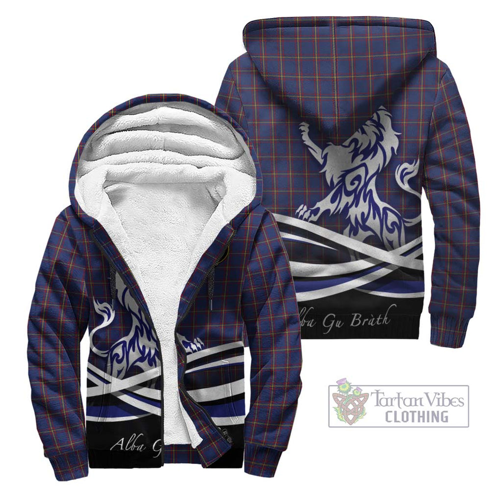 MacLaine of Lochbuie Tartan Sherpa Hoodie with Alba Gu Brath Regal Lion Emblem Unisex - Tartanvibesclothing Shop