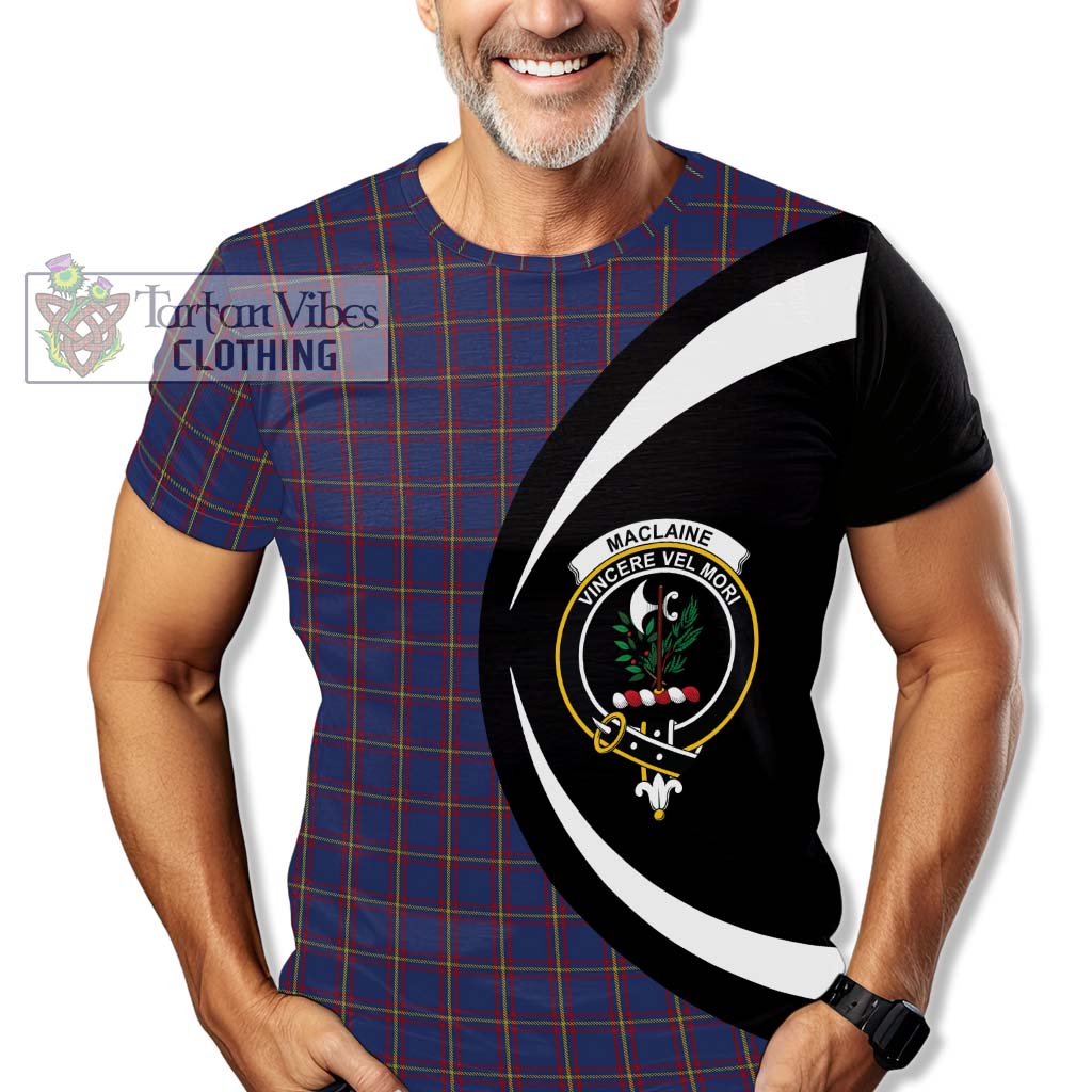 Tartan Vibes Clothing MacLaine of Lochbuie Tartan T-Shirt with Family Crest Circle Style