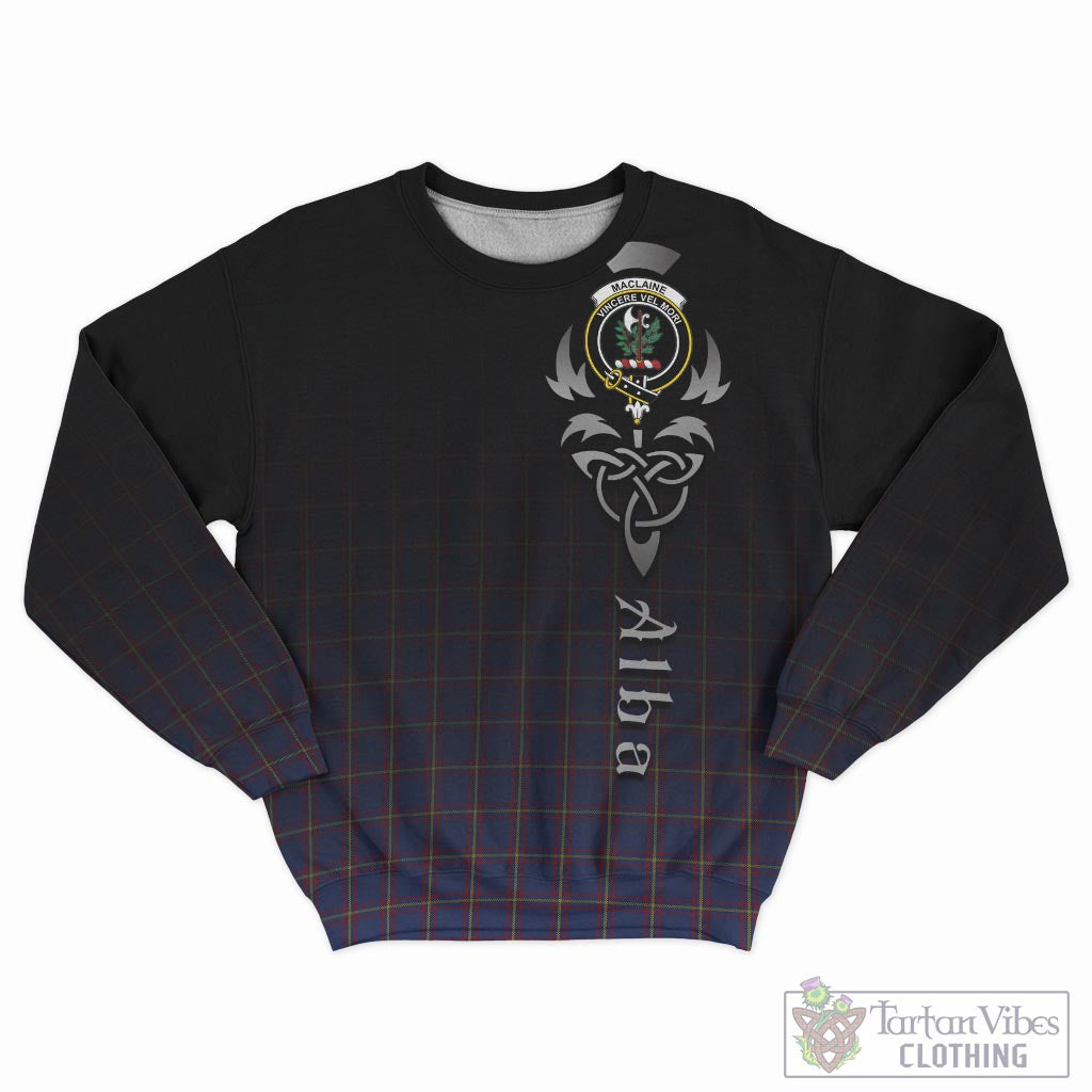 Tartan Vibes Clothing MacLaine of Lochbuie Tartan Sweatshirt Featuring Alba Gu Brath Family Crest Celtic Inspired