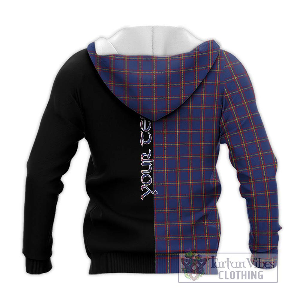 MacLaine of Lochbuie Tartan Knitted Hoodie with Family Crest and Half Of Me Style - Tartanvibesclothing Shop