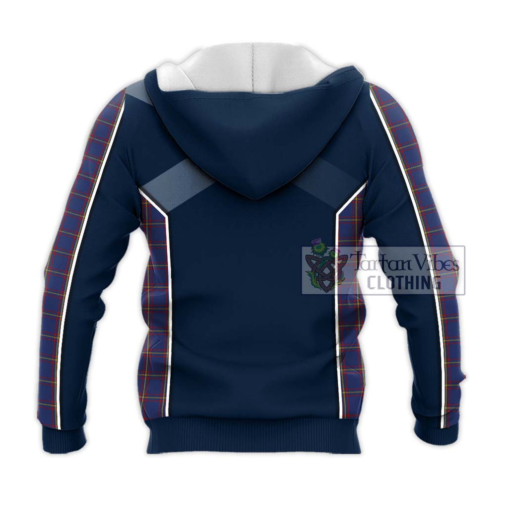 MacLaine of Lochbuie Tartan Knitted Hoodie with Family Crest and Lion Rampant Vibes Sport Style - Tartan Vibes Clothing