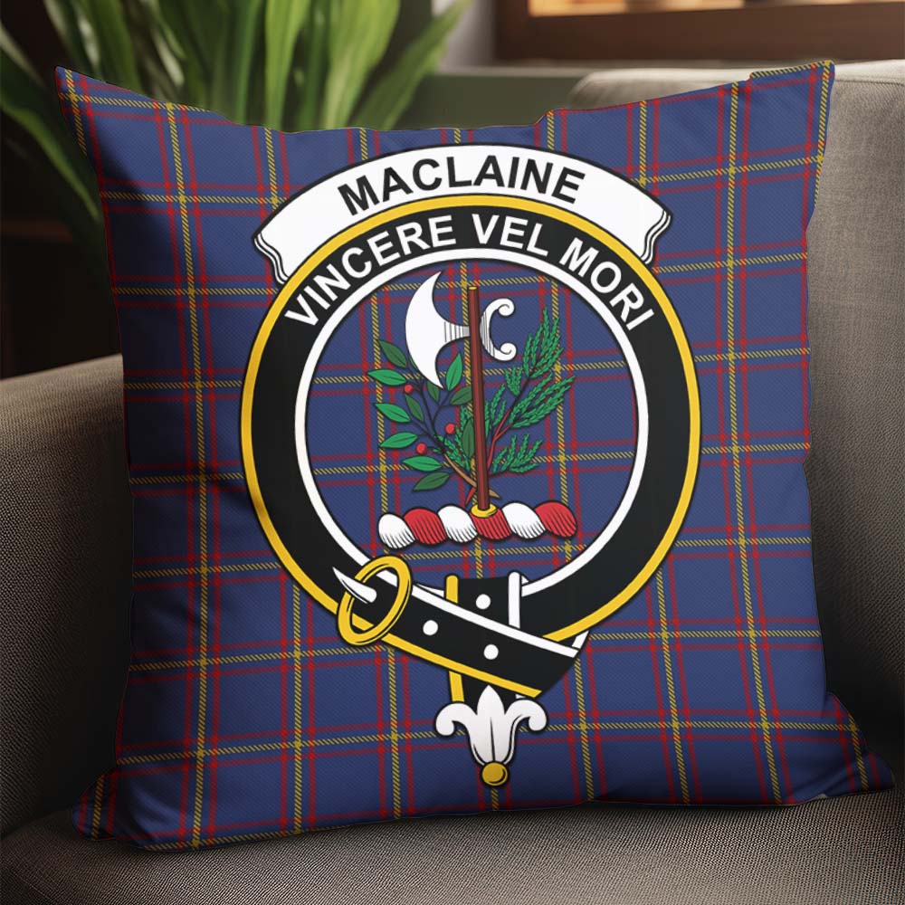 MacLaine of Lochbuie Tartan Pillow Cover with Family Crest - Tartanvibesclothing