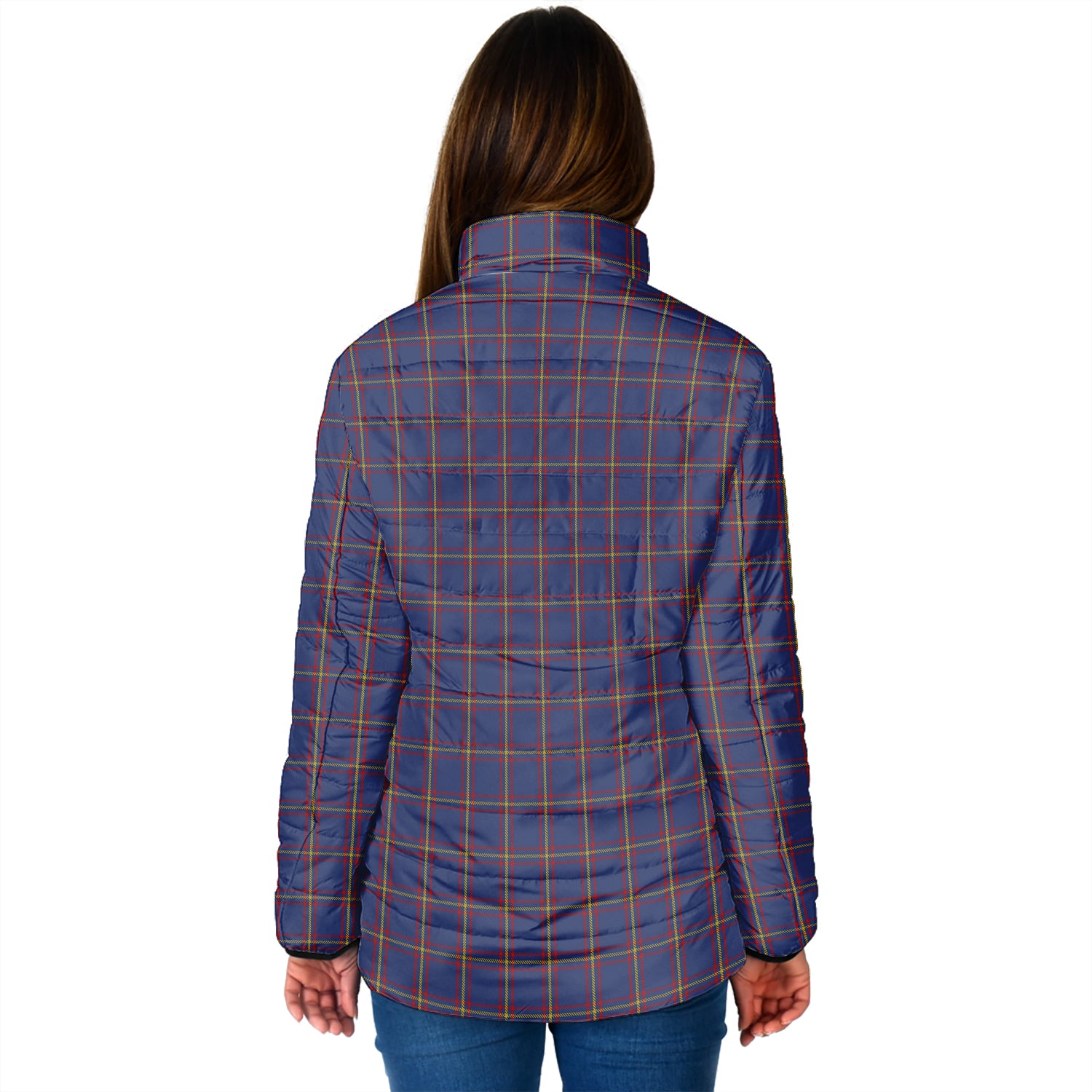 MacLaine of Lochbuie Tartan Padded Jacket with Family Crest - Tartan Vibes Clothing