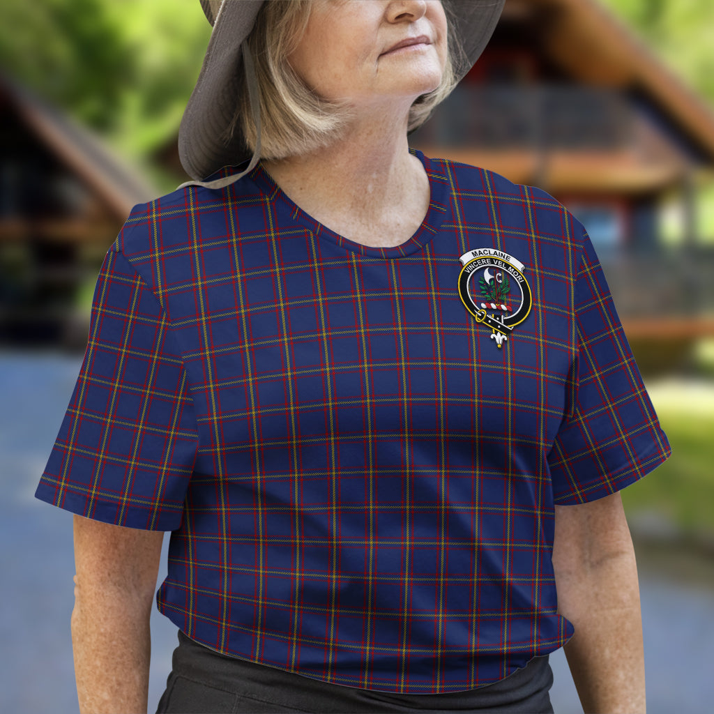 MacLaine of Lochbuie Tartan T-Shirt with Family Crest - Tartan Vibes Clothing