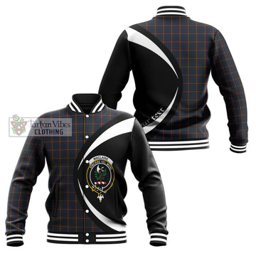 MacLaine of Lochbuie Hunting Tartan Baseball Jacket with Family Crest Circle Style