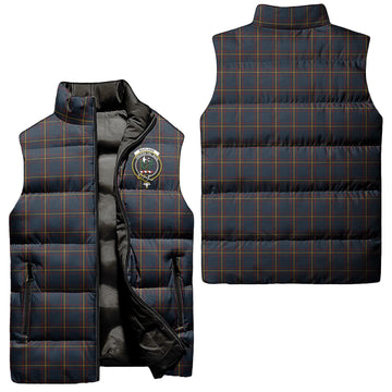 MacLaine of Lochbuie Hunting Tartan Sleeveless Puffer Jacket with Family Crest