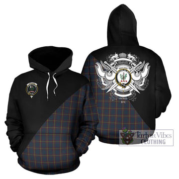 MacLaine of Lochbuie Hunting Tartan Hoodie with Family Crest and Military Logo Style