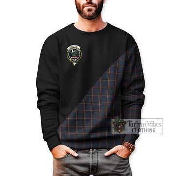 MacLaine of Lochbuie Hunting Tartan Sweatshirt with Family Crest and Military Logo Style