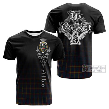 MacLaine of Lochbuie Hunting Tartan Cotton T-shirt Featuring Alba Gu Brath Family Crest Celtic Inspired