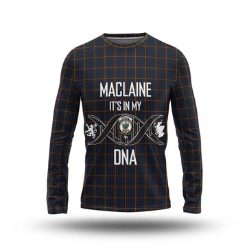 MacLaine of Lochbuie Hunting Tartan Long Sleeve T-Shirt with Family Crest DNA In Me Style