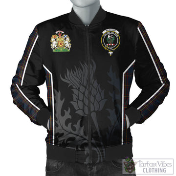 MacLaine of Lochbuie Hunting Tartan Bomber Jacket with Family Crest and Scottish Thistle Vibes Sport Style