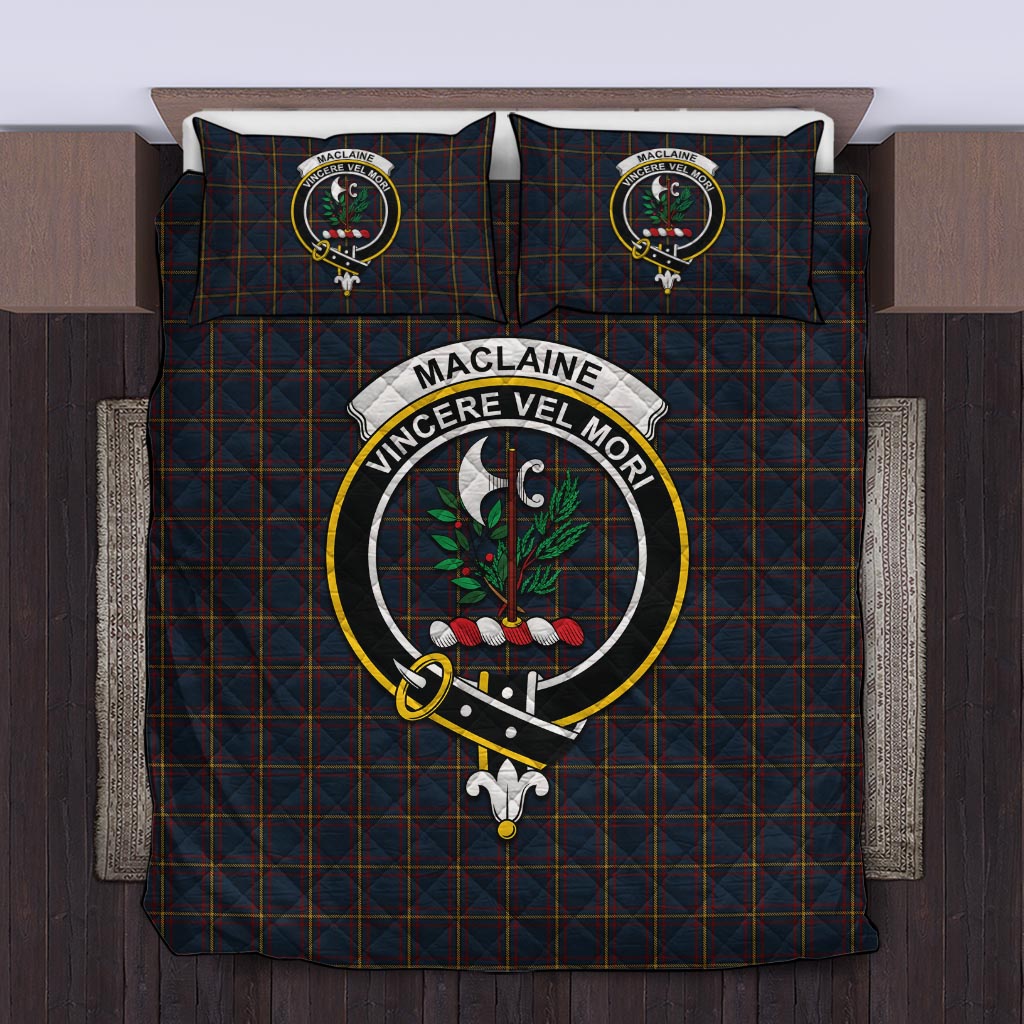 MacLaine of Lochbuie Hunting Tartan Quilt Bed Set with Family Crest Twin - Tartan Vibes Clothing