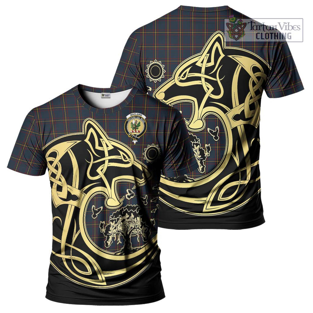 MacLaine of Lochbuie Hunting Tartan T-Shirt with Family Crest Celtic Wolf Style Kid's Shirt - Tartan Vibes Clothing