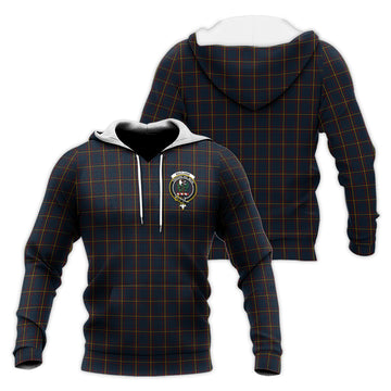 MacLaine of Lochbuie Hunting Tartan Knitted Hoodie with Family Crest