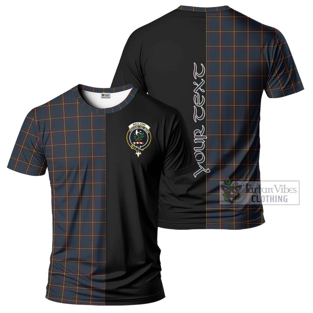 MacLaine of Lochbuie Hunting Tartan T-Shirt with Family Crest and Half Of Me Style Kid's Shirt - Tartanvibesclothing Shop