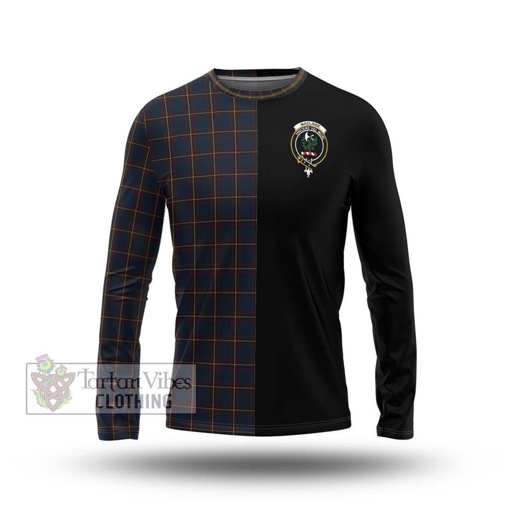 MacLaine of Lochbuie Hunting Tartan Long Sleeve T-Shirt with Family Crest and Half Of Me Style Unisex - Tartanvibesclothing Shop