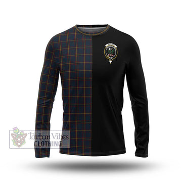 MacLaine of Lochbuie Hunting Tartan Long Sleeve T-Shirt with Family Crest and Half Of Me Style