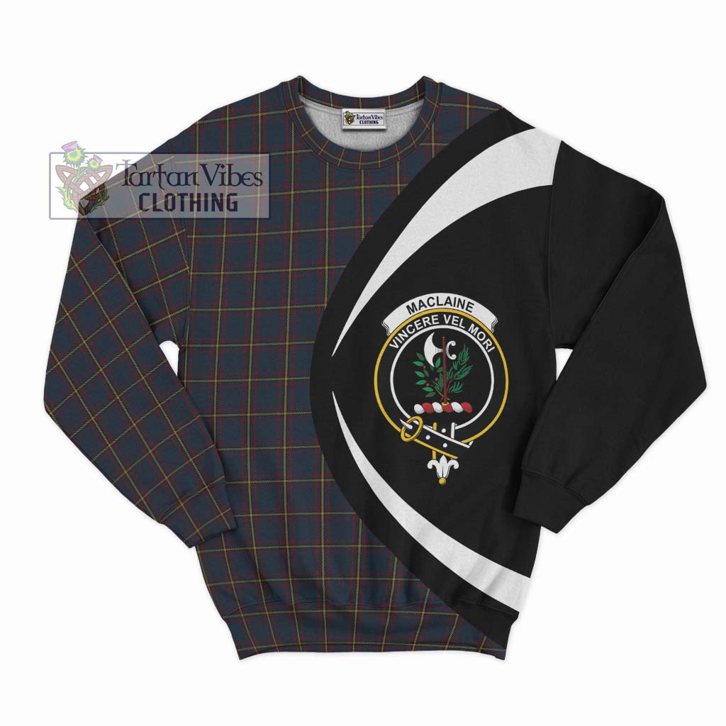 MacLaine of Lochbuie Hunting Tartan Sweatshirt with Family Crest Circle Style Unisex - Tartan Vibes Clothing