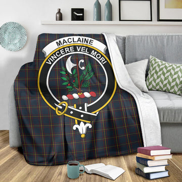 MacLaine of Lochbuie Hunting Tartan Blanket with Family Crest