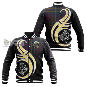 MacLaine of Lochbuie Hunting Tartan Baseball Jacket with Family Crest and Celtic Symbol Style