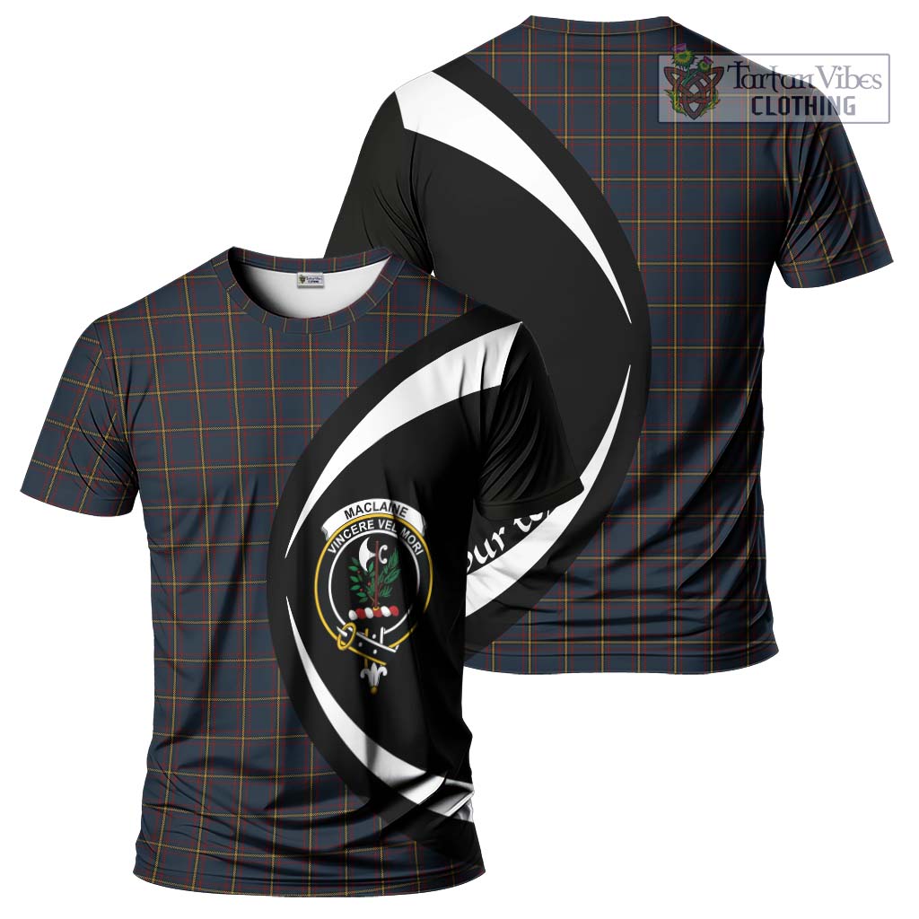 Tartan Vibes Clothing MacLaine of Lochbuie Hunting Tartan T-Shirt with Family Crest Circle Style