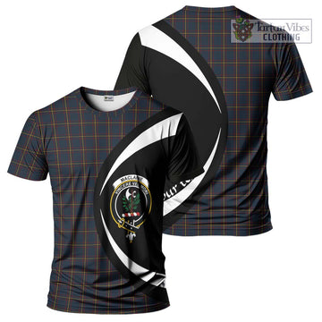 MacLaine of Lochbuie Hunting Tartan T-Shirt with Family Crest Circle Style