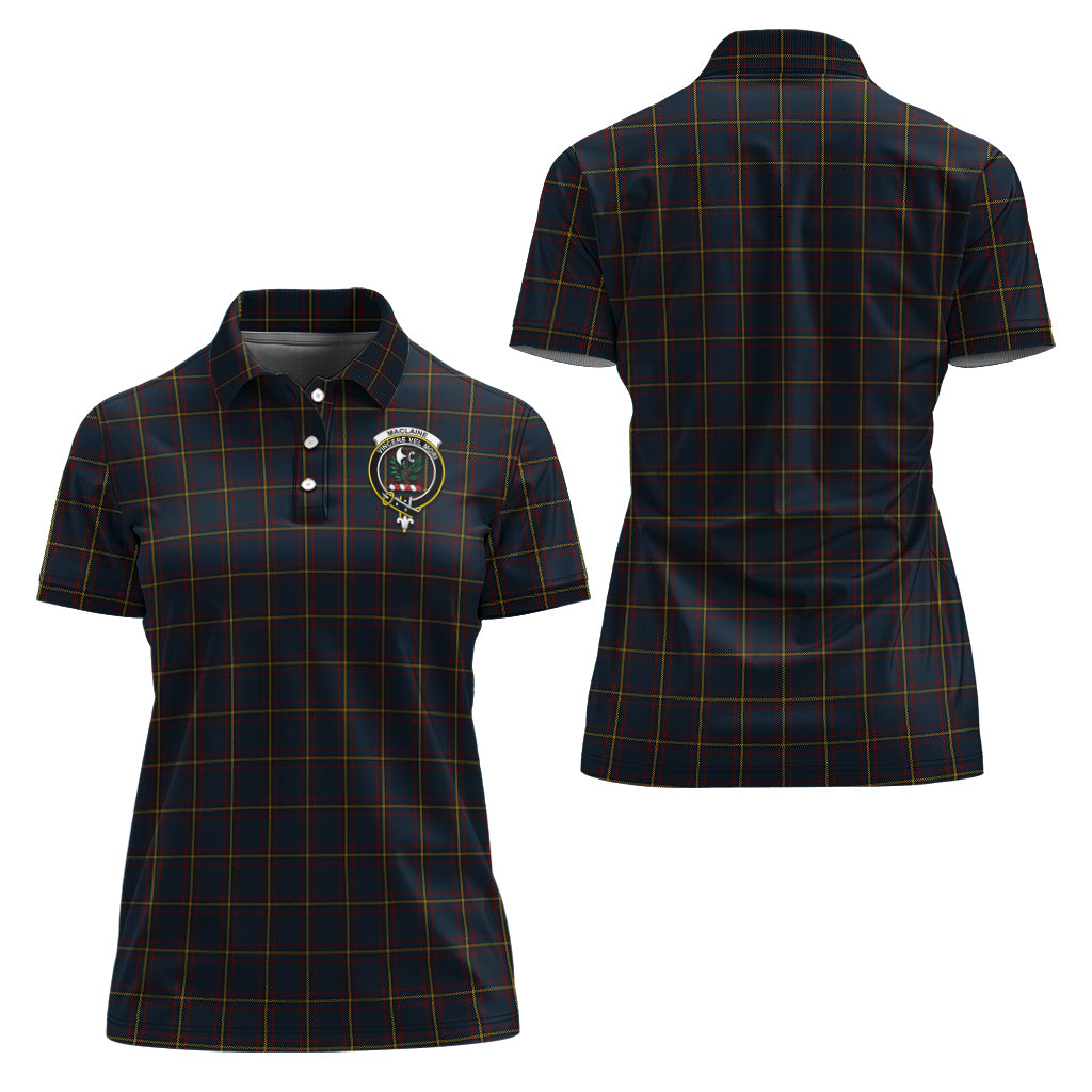 maclaine-of-lochbuie-hunting-tartan-polo-shirt-with-family-crest-for-women