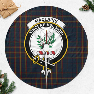 MacLaine of Lochbuie Hunting Tartan Christmas Tree Skirt with Family Crest