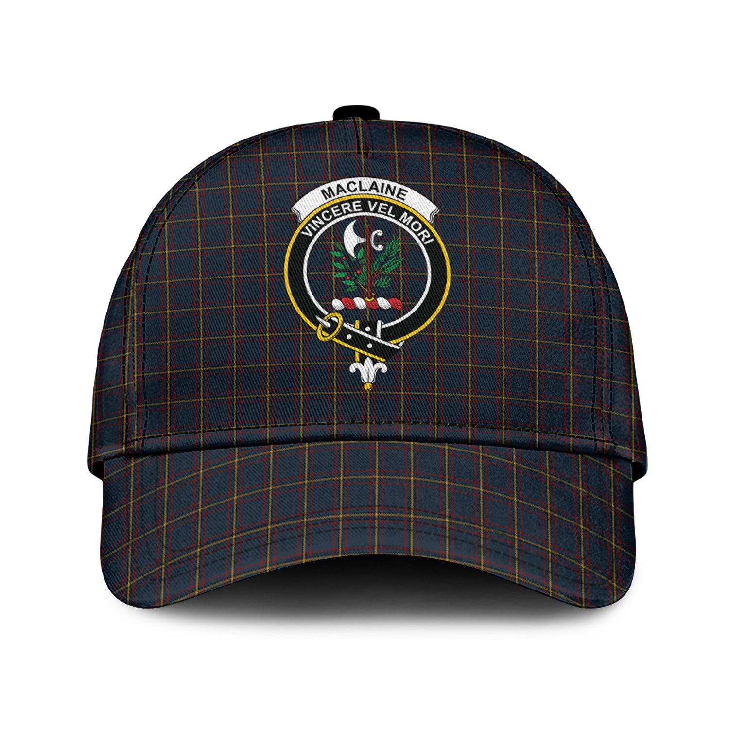 MacLaine of Lochbuie Hunting Tartan Classic Cap with Family Crest Classic Cap Universal Fit - Tartan Vibes Clothing