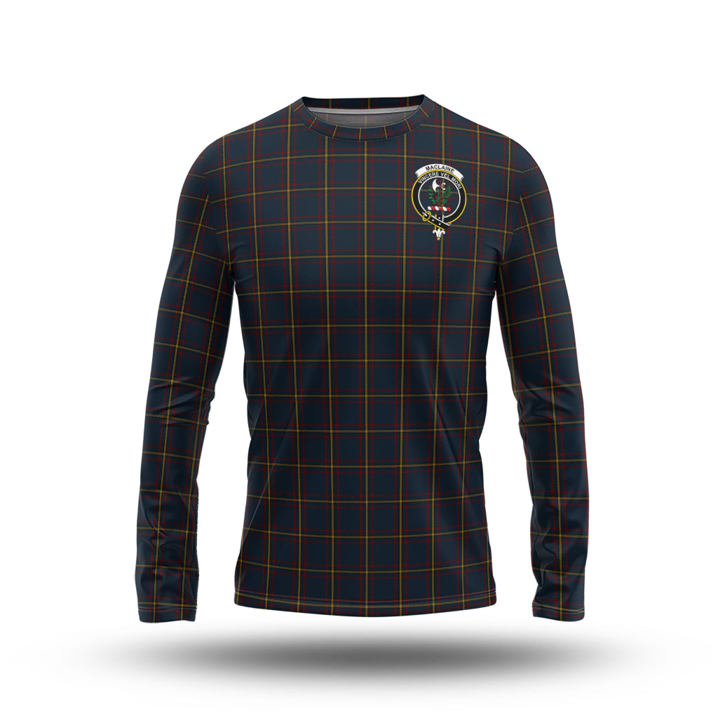 maclaine-of-lochbuie-hunting-tartan-long-sleeve-t-shirt-with-family-crest