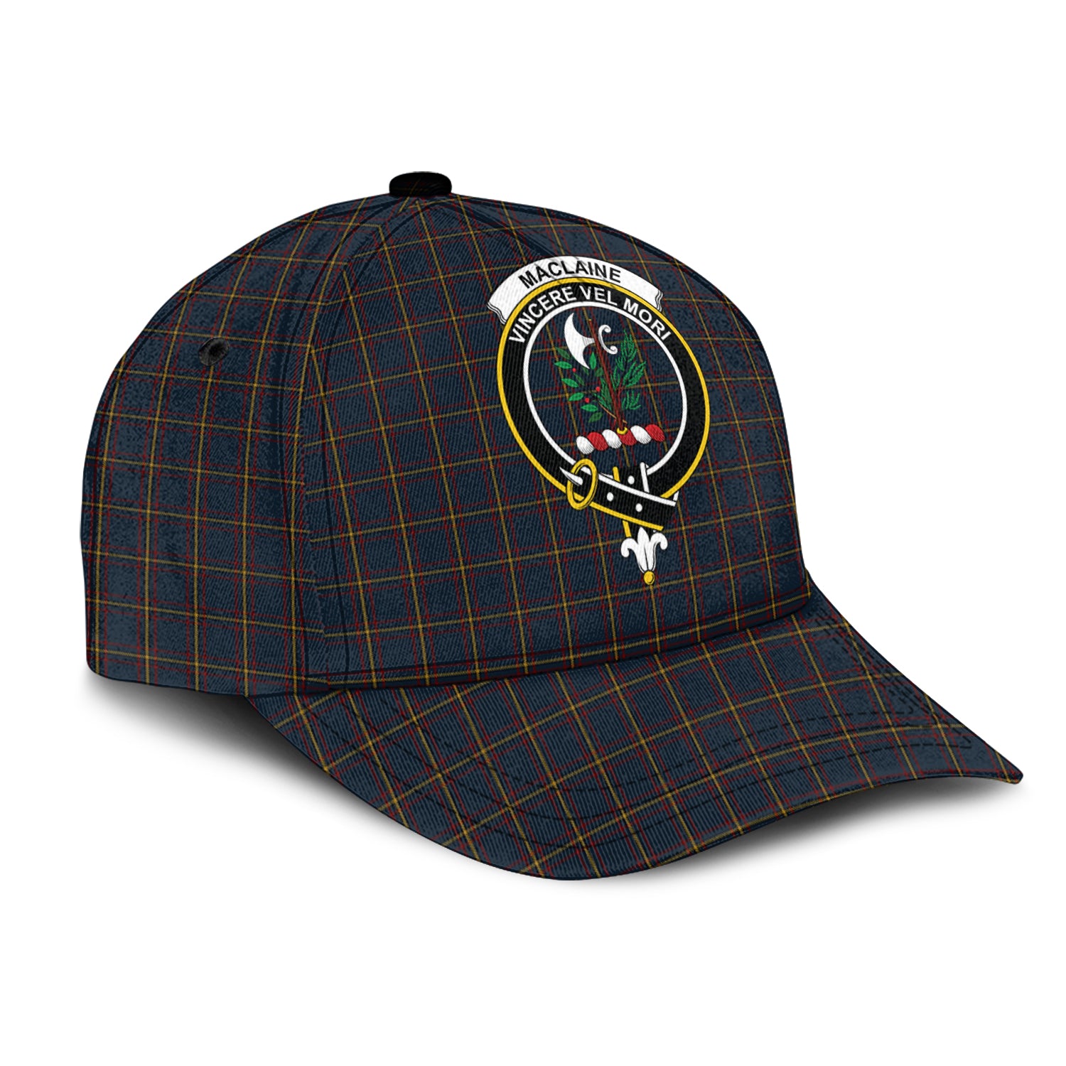 MacLaine of Lochbuie Hunting Tartan Classic Cap with Family Crest - Tartan Vibes Clothing