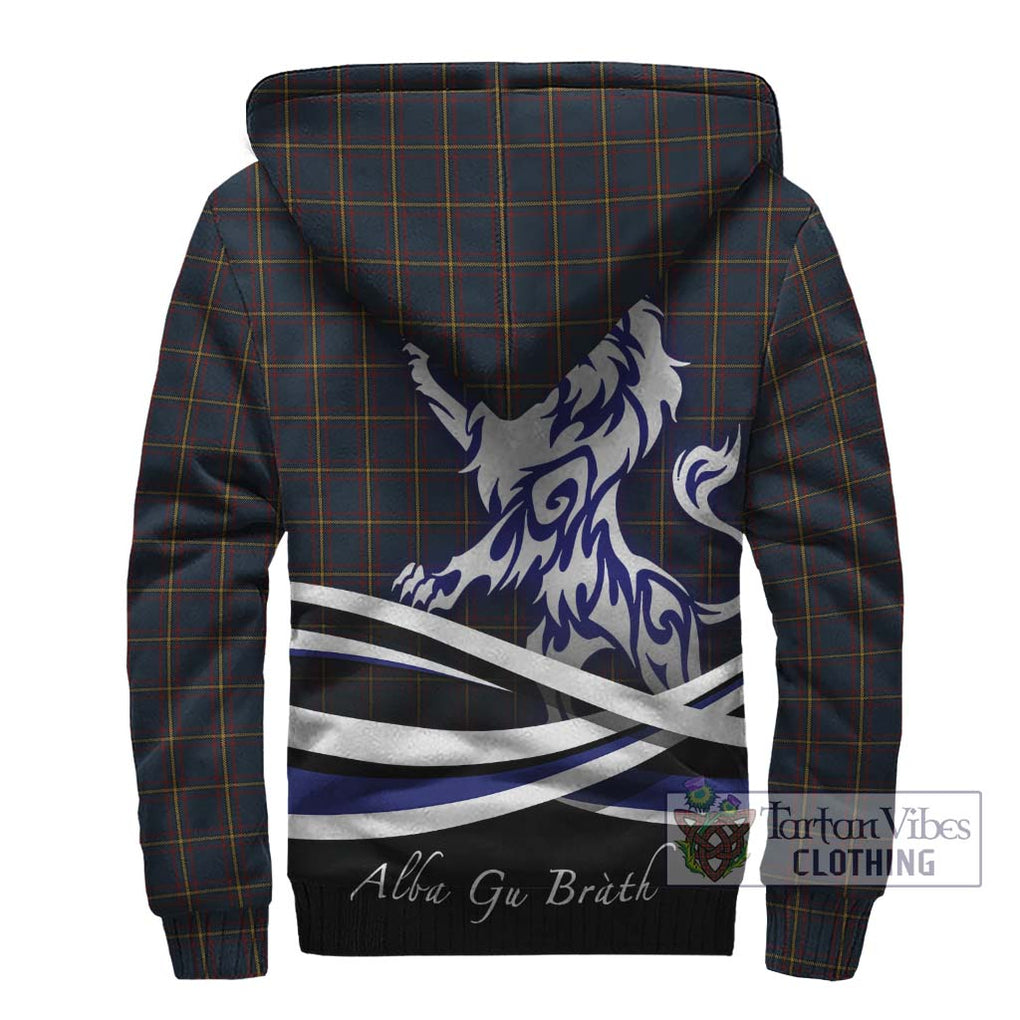 MacLaine of Lochbuie Hunting Tartan Sherpa Hoodie with Alba Gu Brath Regal Lion Emblem - Tartanvibesclothing Shop