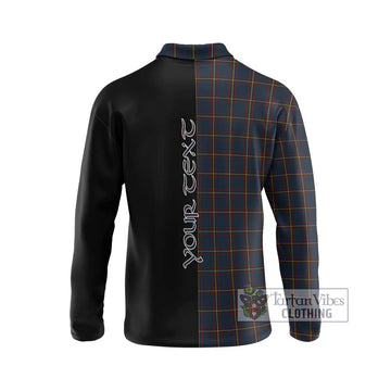 MacLaine of Lochbuie Hunting Tartan Long Sleeve Polo Shirt with Family Crest and Half Of Me Style