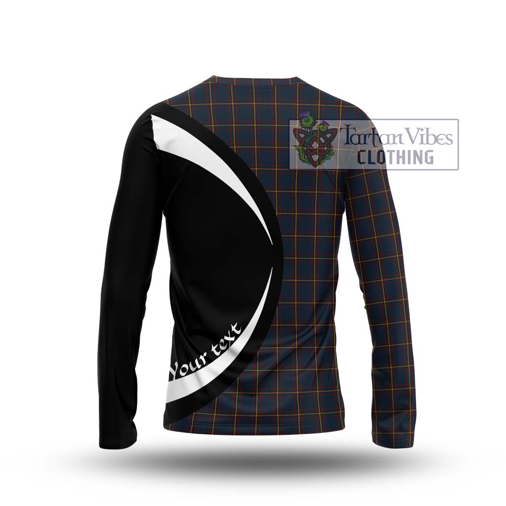 MacLaine of Lochbuie Hunting Tartan Long Sleeve T-Shirt with Family Crest Circle Style - Tartan Vibes Clothing