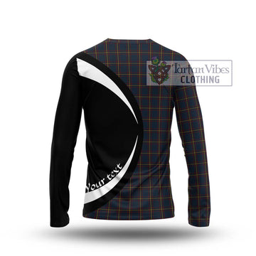 MacLaine of Lochbuie Hunting Tartan Long Sleeve T-Shirt with Family Crest Circle Style