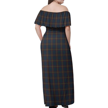 MacLaine of Lochbuie Hunting Tartan Off Shoulder Long Dress