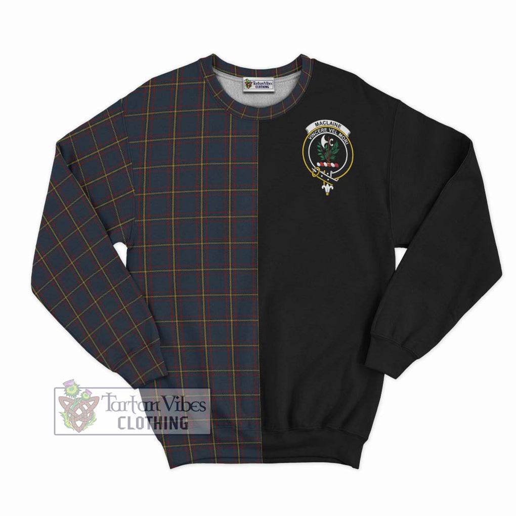 MacLaine of Lochbuie Hunting Tartan Sweatshirt with Family Crest and Half Of Me Style - Tartanvibesclothing Shop