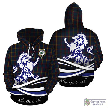 MacLaine of Lochbuie Hunting Tartan Hoodie with Alba Gu Brath Regal Lion Emblem