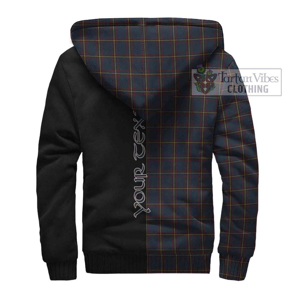 MacLaine of Lochbuie Hunting Tartan Sherpa Hoodie with Family Crest and Half Of Me Style - Tartanvibesclothing Shop