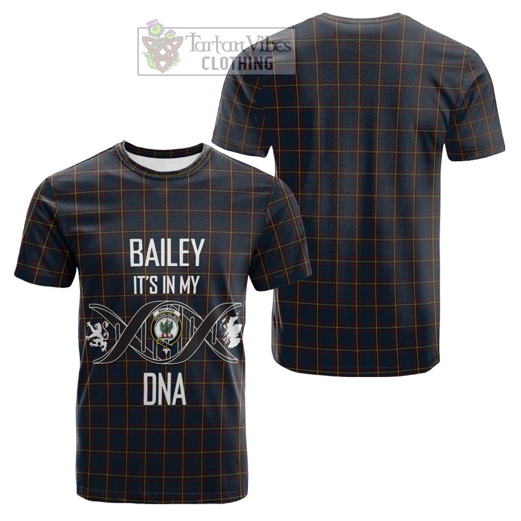 Tartan Vibes Clothing MacLaine of Lochbuie Hunting Tartan Cotton T-shirt with Family Crest DNA In Me Style