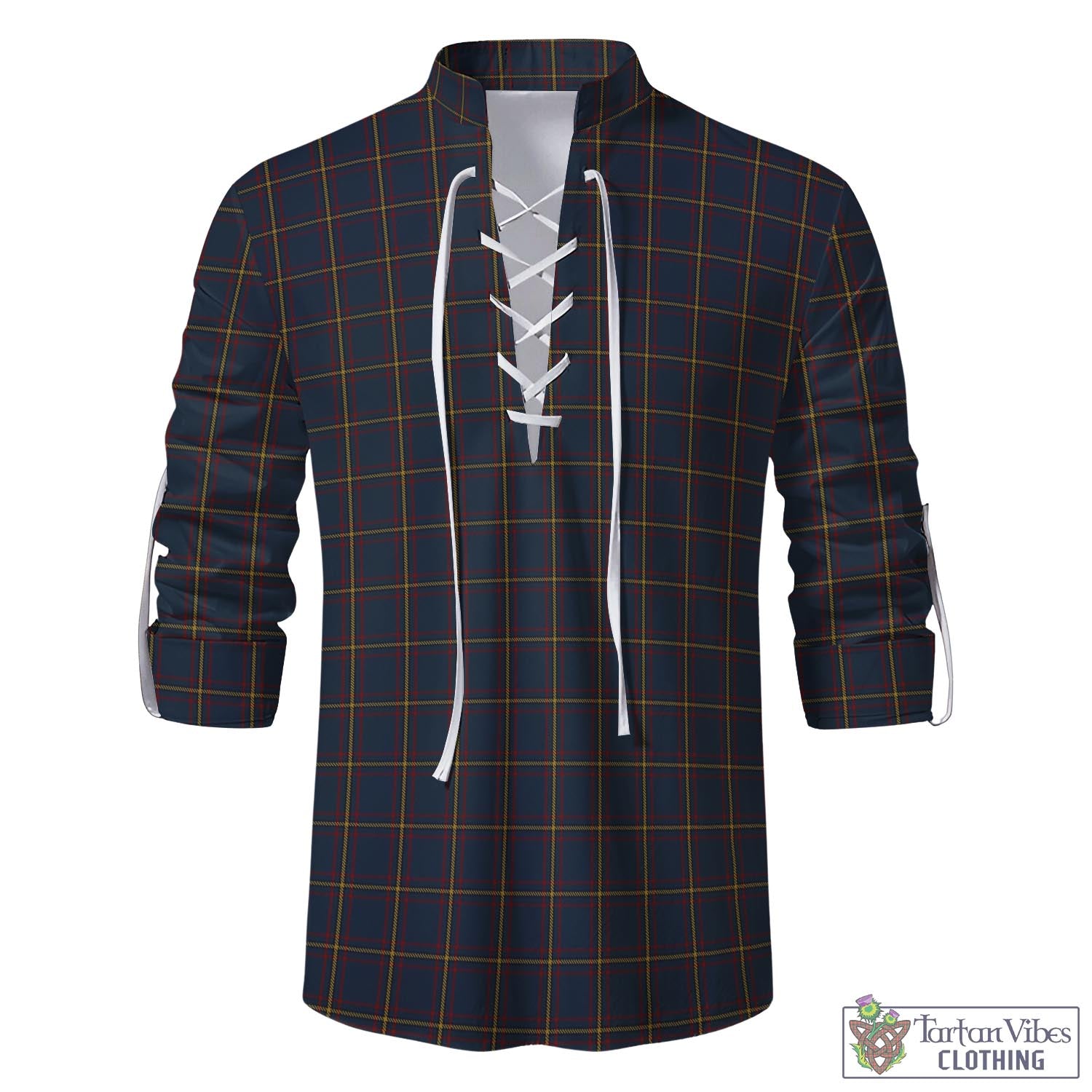 Tartan Vibes Clothing MacLaine of Lochbuie Hunting Tartan Men's Scottish Traditional Jacobite Ghillie Kilt Shirt