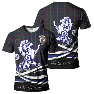 MacLaine of Lochbuie Hunting Tartan T-Shirt with Alba Gu Brath Regal Lion Emblem