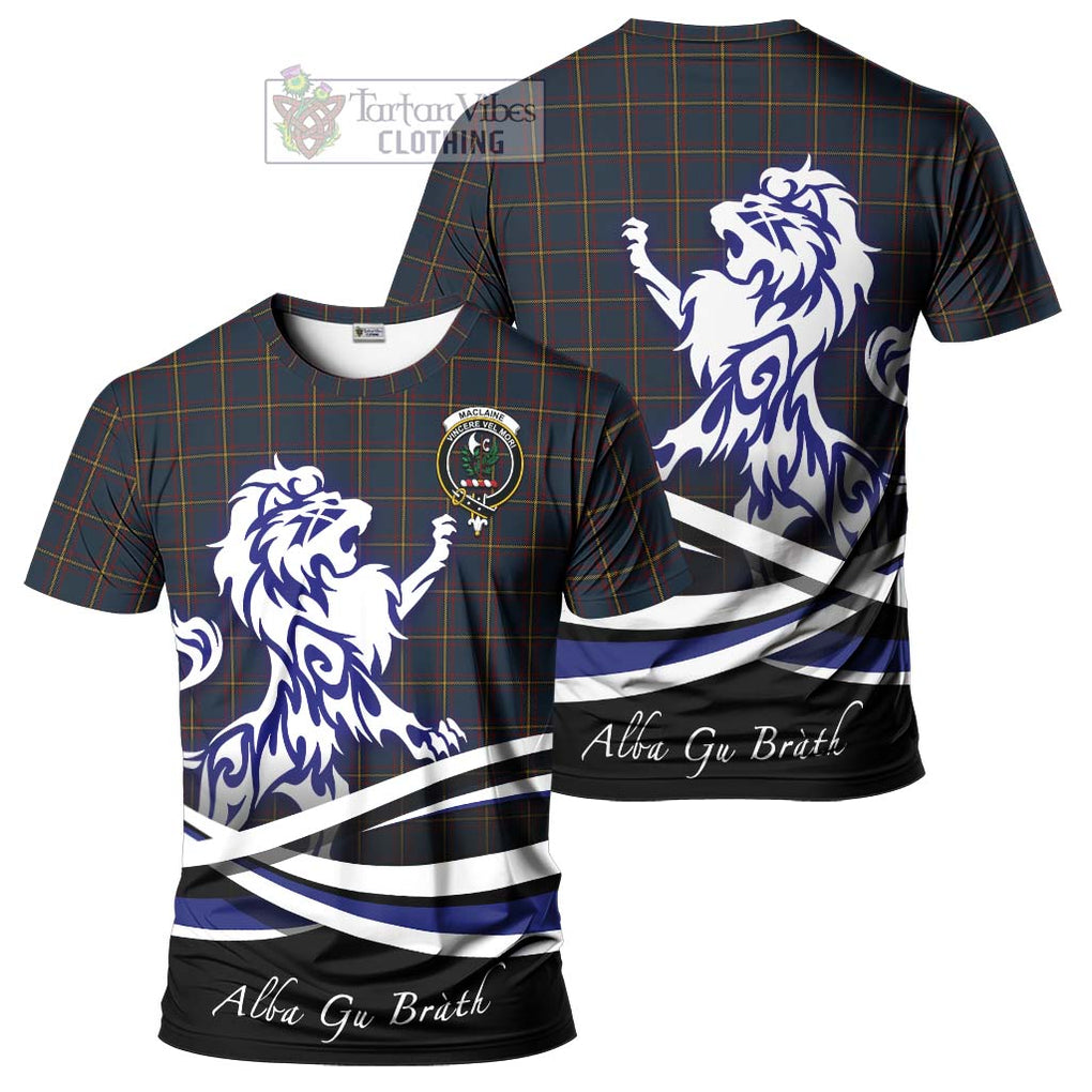 Tartan Vibes Clothing MacLaine of Lochbuie Hunting Tartan Cotton T-shirt with Alba Gu Brath Regal Lion Emblem