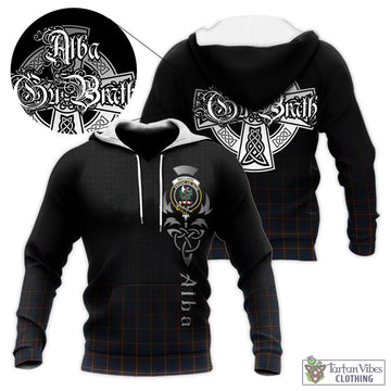 MacLaine of Lochbuie Hunting Tartan Knitted Hoodie Featuring Alba Gu Brath Family Crest Celtic Inspired