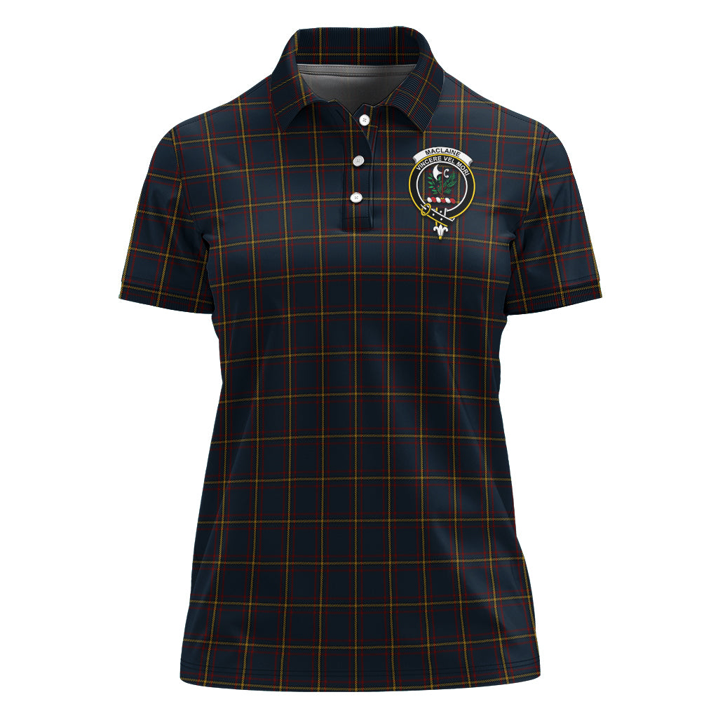 maclaine-of-lochbuie-hunting-tartan-polo-shirt-with-family-crest-for-women