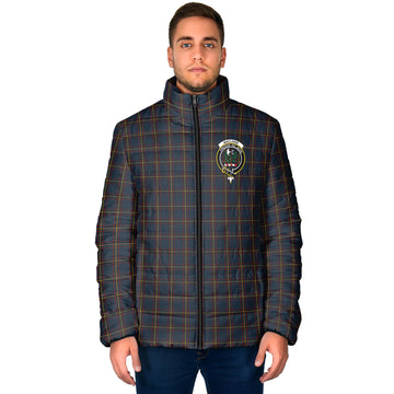 MacLaine of Lochbuie Hunting Tartan Padded Jacket with Family Crest