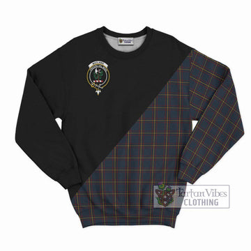 MacLaine of Lochbuie Hunting Tartan Sweatshirt with Family Crest and Military Logo Style